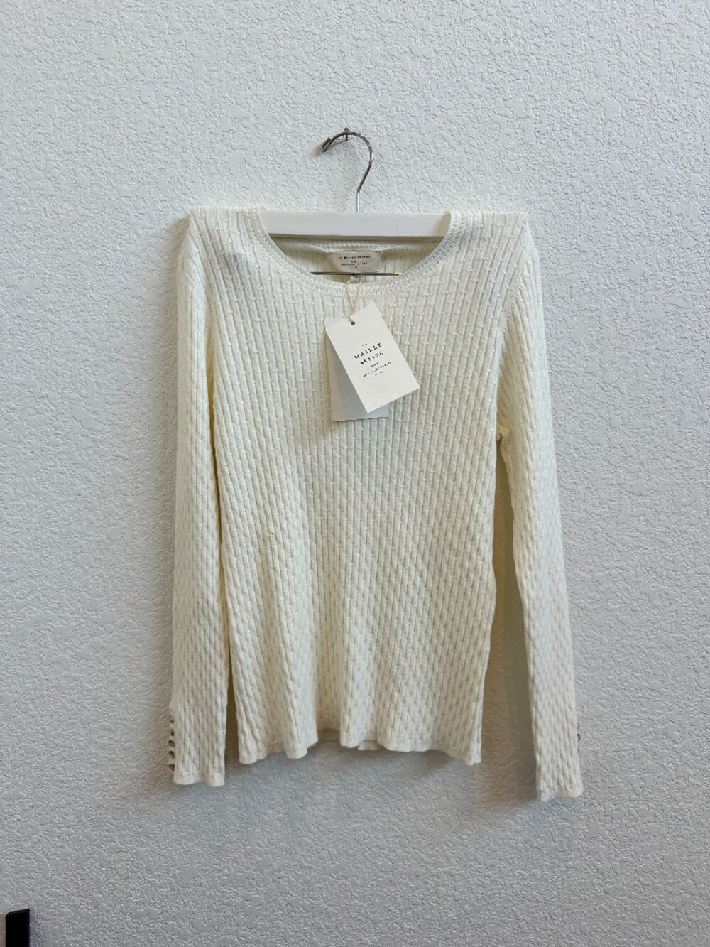 NWT La Maille Sezane  Crew Neck Long Sleeve Top, XL